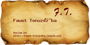 Faust Tonuzóba névjegykártya
